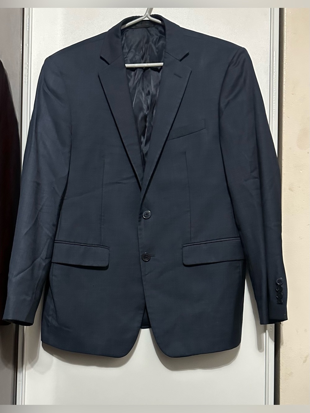 Calvin Klein Men's Dark Navy Two-Button Suit Jacket
